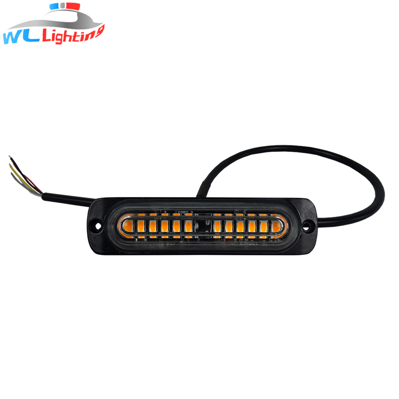 SMD 12V 24V 6W سطح جبل 12 led مصغّر ستروب تحذير ملحقة يبرق ضوء